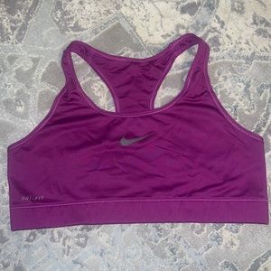 Purple Nike sports bra